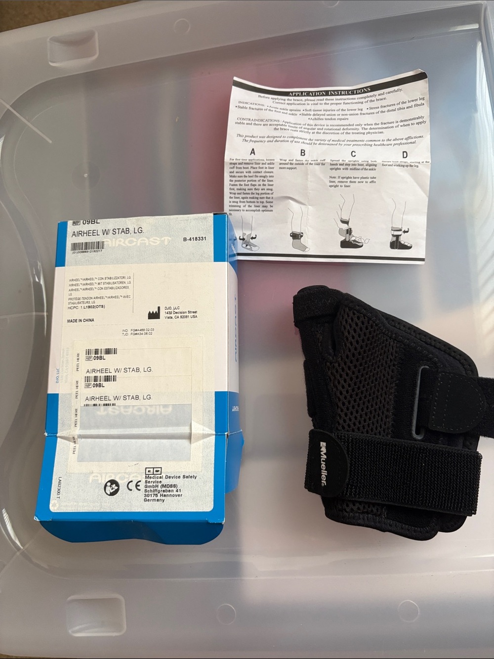 Aircast Airheel Ankle Stabilizer Brace - Black